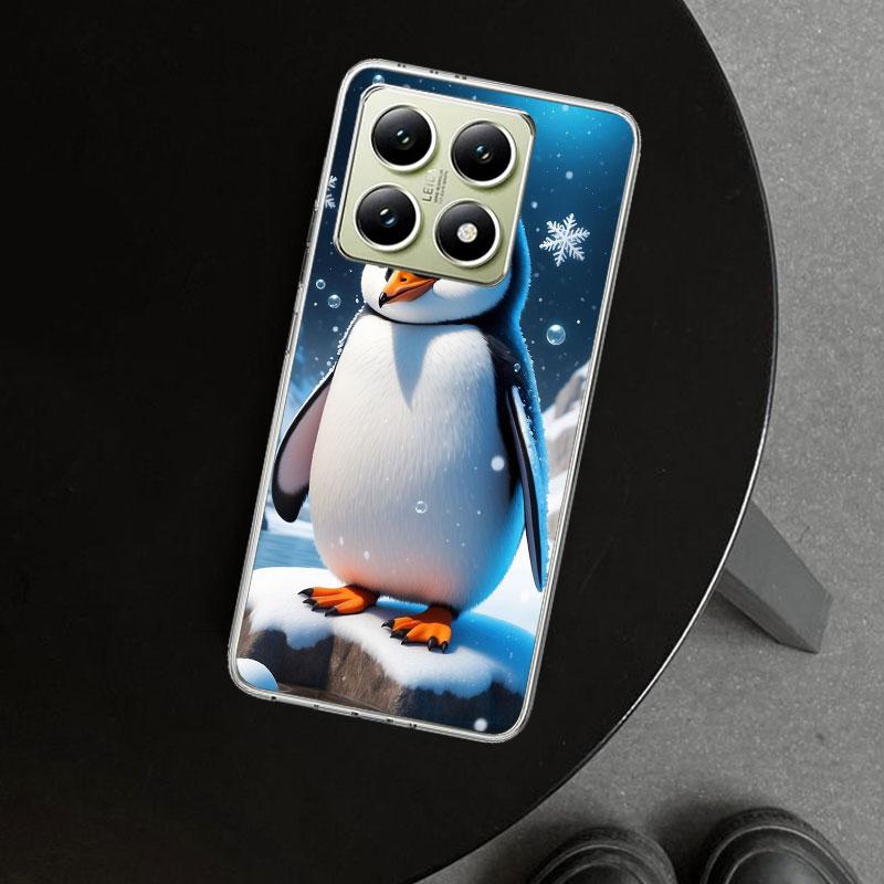 Penguins Love At The North Pole Phone Case Cover for Xiaomi Redmi Note 15 14 13 12 11 Pro Plus 14S 12S 11S 11T 11E 10S 10 Custom