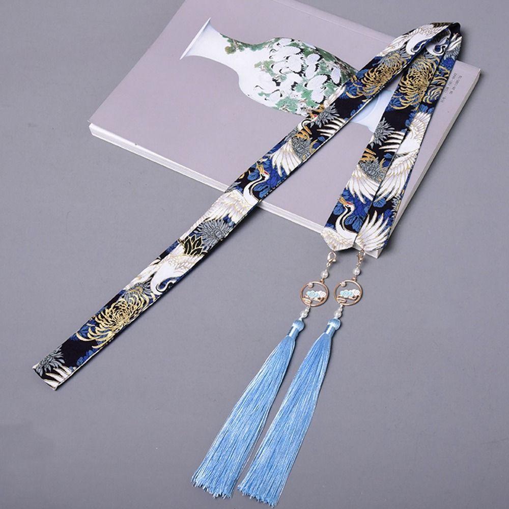 Touw Doek Kraan Draak Kwast Lint Oude Hoofdband Hanfu Haaraccessoires Oude Stijl Haarband Chinese Stijl Hoofddeksel