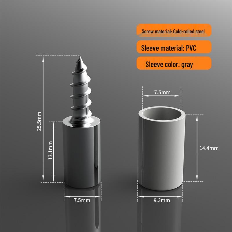Einteilige selbstschneidende Schraube Regal- und Schrankstütznagel für Trennwand- und Glaszubehör
