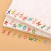 CARLIDANA Simple Gold Plated Stainless Steel Jewelry Alphabet Pendant Small Mini Colorful Oil Drop Initial Letter Necklace
