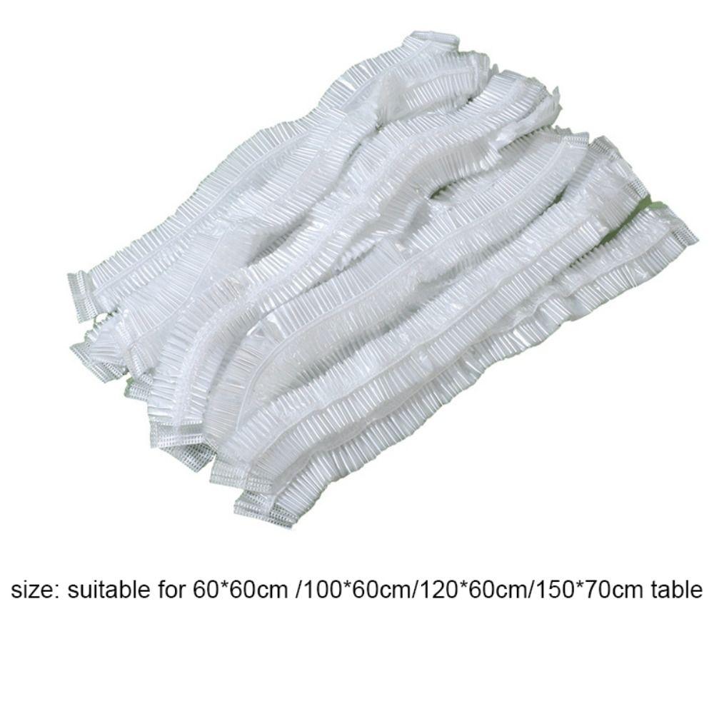 10Pcs/set Elastic Edged Disposable Tablecloth Plastic Waterproof Table Protector  Picnic Outing