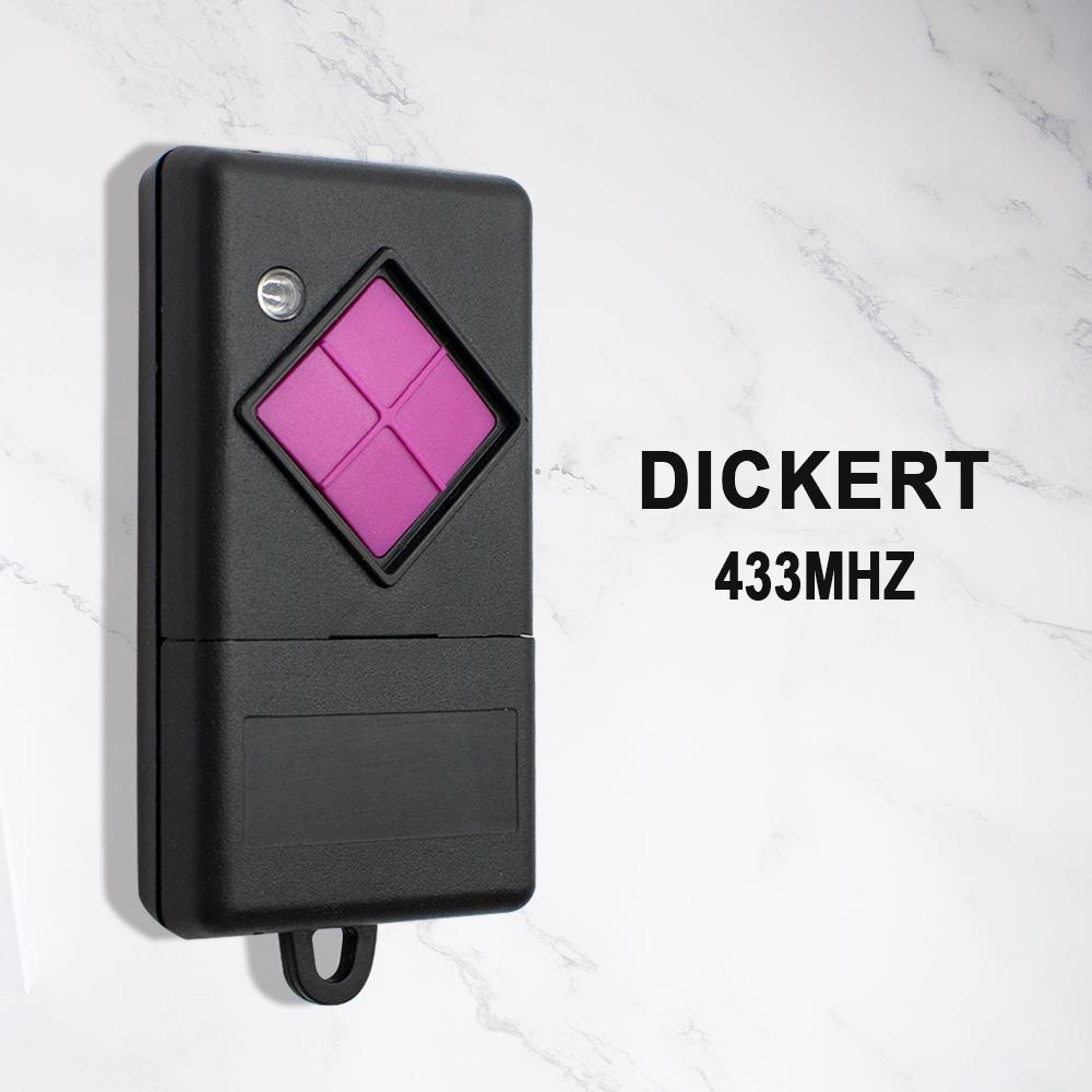 Dickert Garagentor-Fernbedienung Rosa Knopf MAHS433 433mhz MAHS433-01 MAHS433-04 LED Orange 433.92MHz Sender