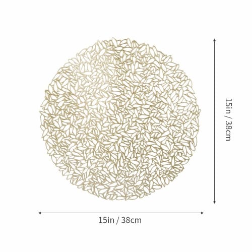 UNITRIP Placemats, Set of 6, Openwork PVC Placemats, Stylish, Scandinavian Style, Stain-Resistant, Insulated, Tabletop Decor, Washable, Non-Slip, Coff