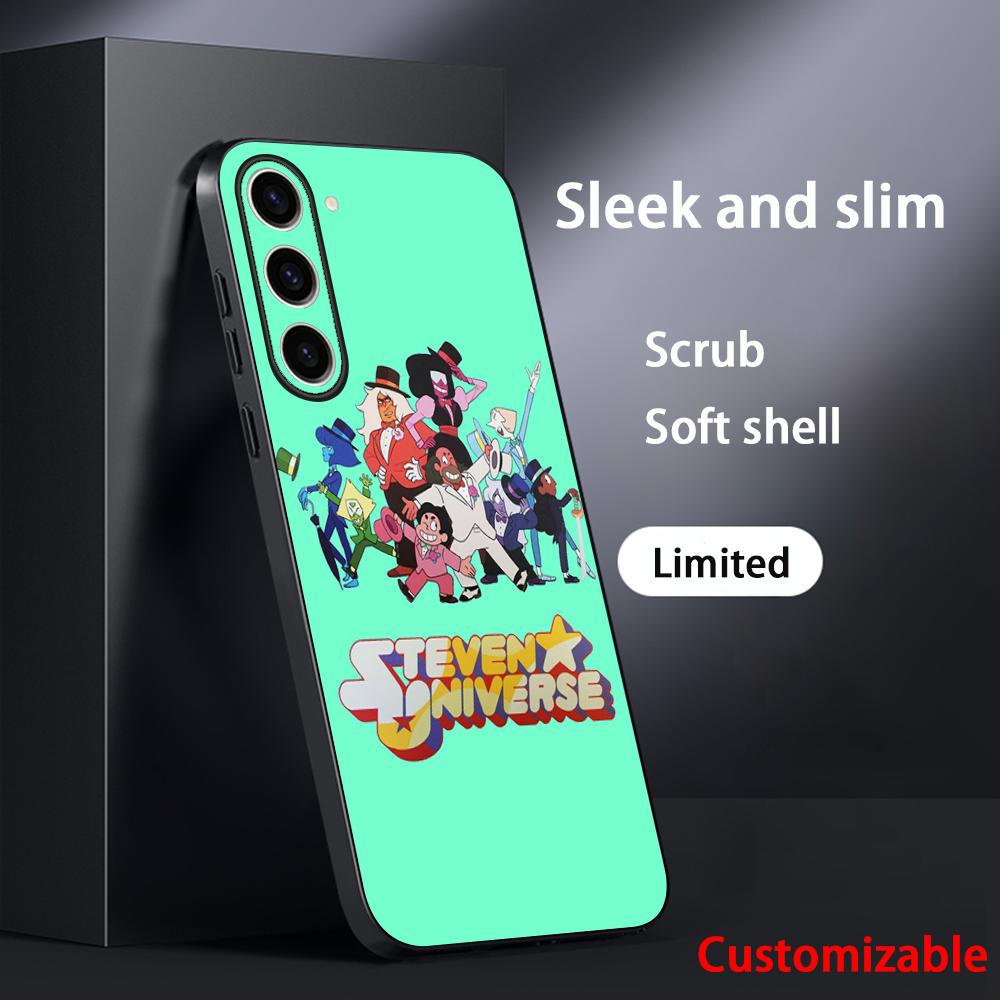 Steven classic cartoon cute universe design Phone Case For Samsung Galaxy S26 S25 S24 S23 S22 S21 Plus Ultra Note20 Soft Black
