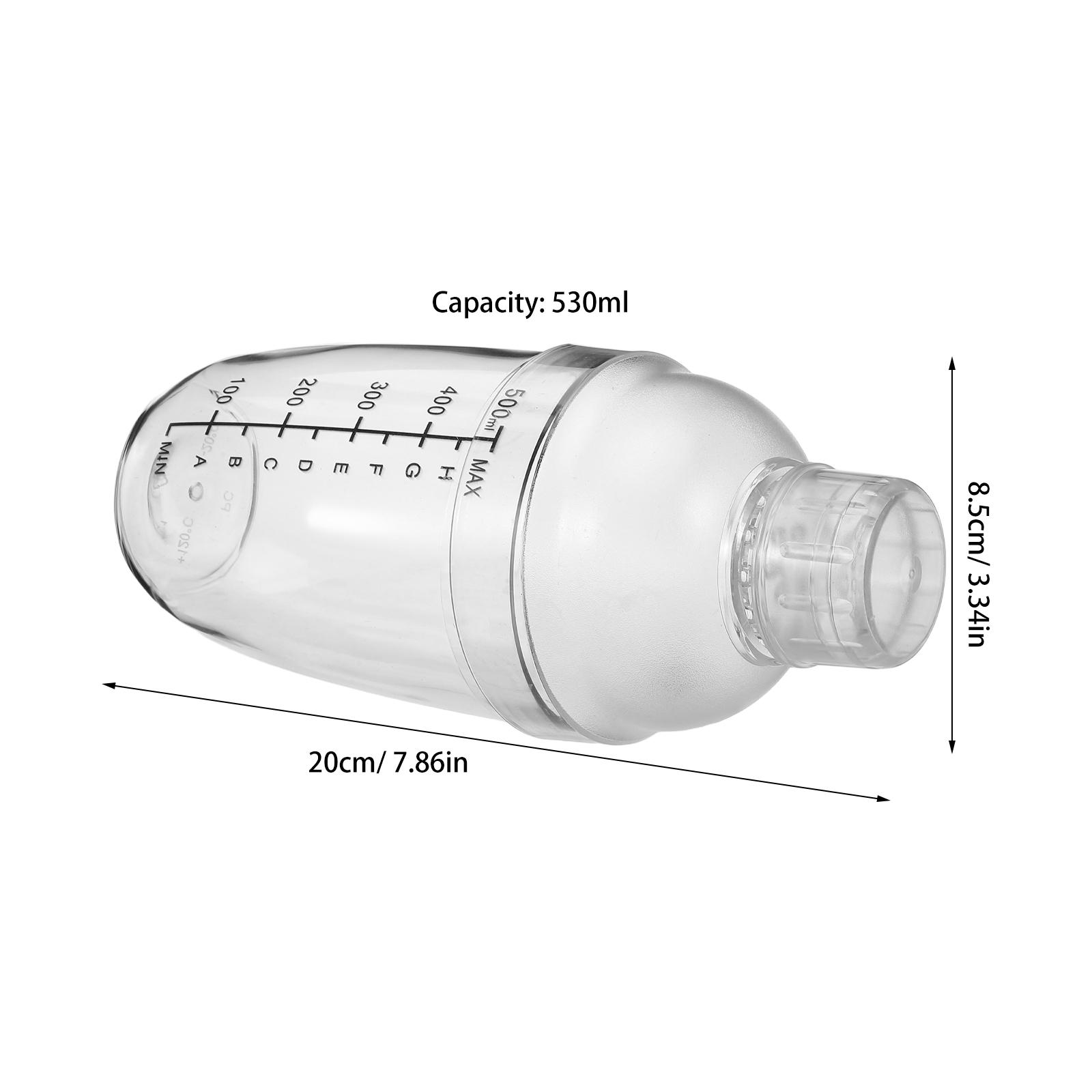530Ml Cocktail Shaker Leakproof Bar Drink Mixer Hand Shake For Milk Tea Wine Beverage Shaker Cup Cocktail Clear Mixer Cup Pc