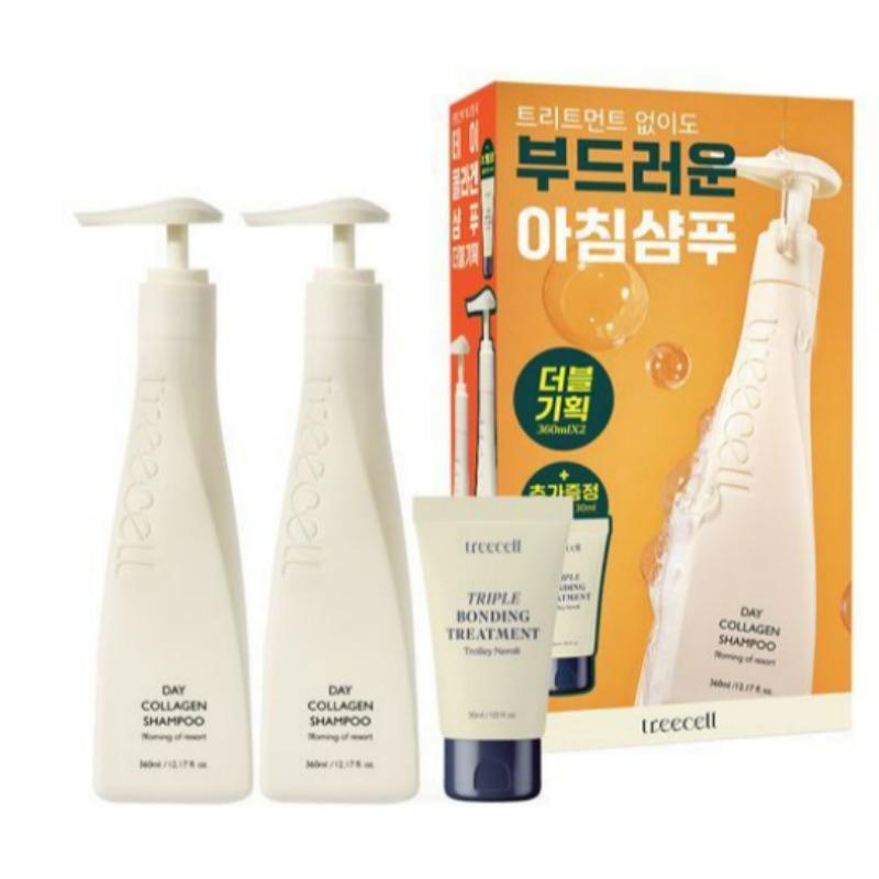 

Treecell Day/Night Collagen Shampoo Double Pack + 30 ml Bonding Treatment Gift (Morning of Resort)