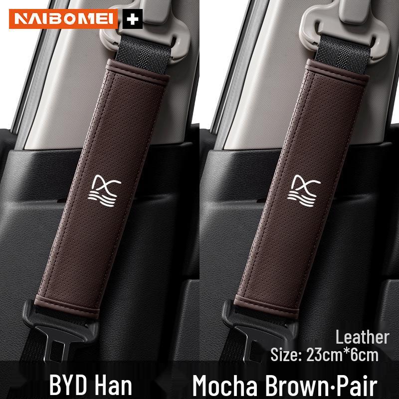 BYD Han EV Seat Belt Shoulder Pads - Leather Covers & Interior Accessories