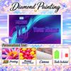 Lionel Messi 5D DIY Diamond Painting Custom Name Text, Full Drill Rhinestone Mosaic Art Home Gift