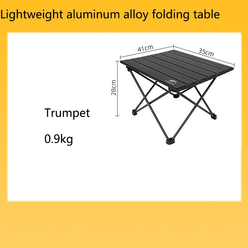 Outdoor Folding Table Portable Aluminum Alloy Picnic Chicken Rolls Table Lightweight Camping Table Picnic Table Chair Barbecue Table