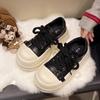 Muffin thick-soled retro board shoes women's autumn 2025 new models, small people increase their height and show their feet, small casual sports b