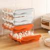 Kühlschrank-Eier-Aufbewahrungsbox, Schubladentyp, stapelbar, durchsichtige Eier-Organizer-Box aus Kunststoff