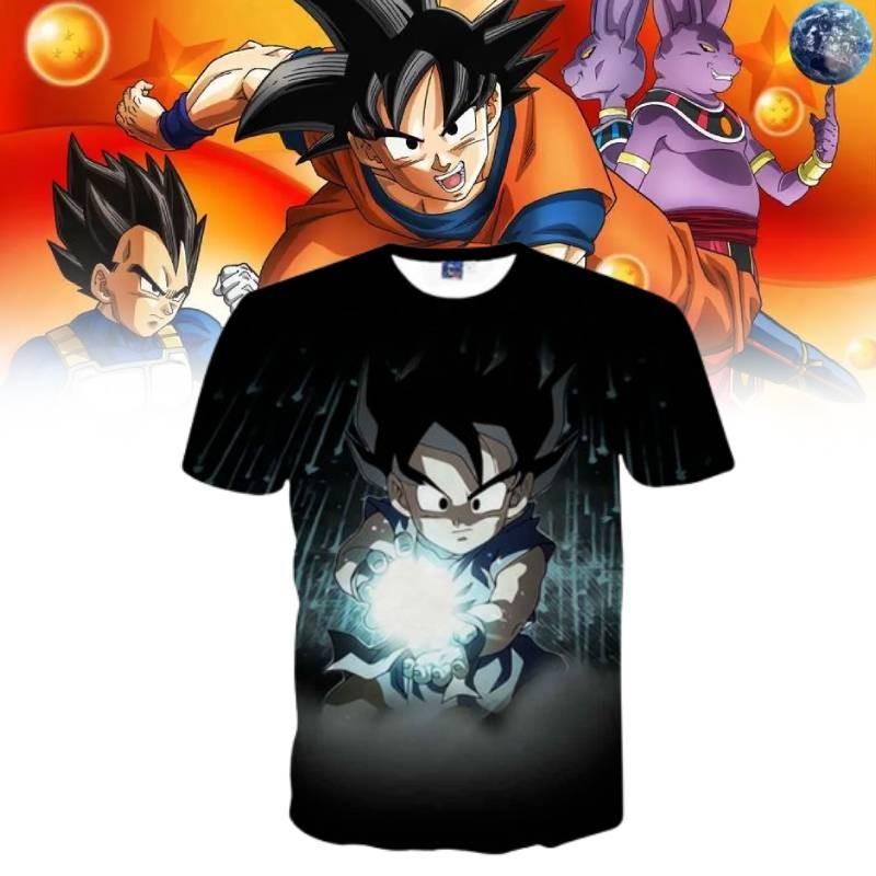 Trendy Anime Dragon Ball Series Men's T-shirt With Unique 3d Digital Print For Casual Wear