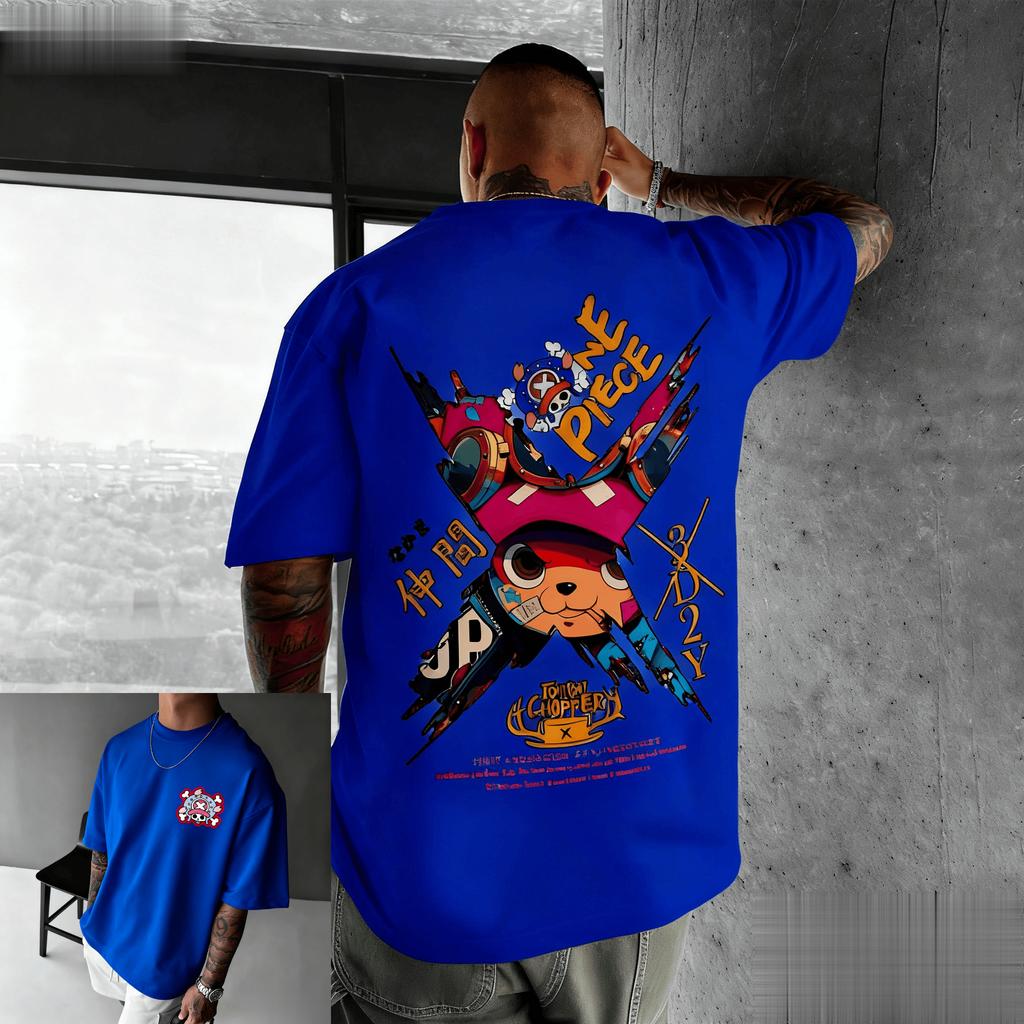 New Chopper T Shirt Men Women Cotton Short Sleeve Tee Summer Cartoon Graphic Streetwear Casual Top Oversized Y2k