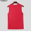 INCERUN Men Sleeveless Mesh Sheer Patchwork Casual Sport Fitted Tank Tops