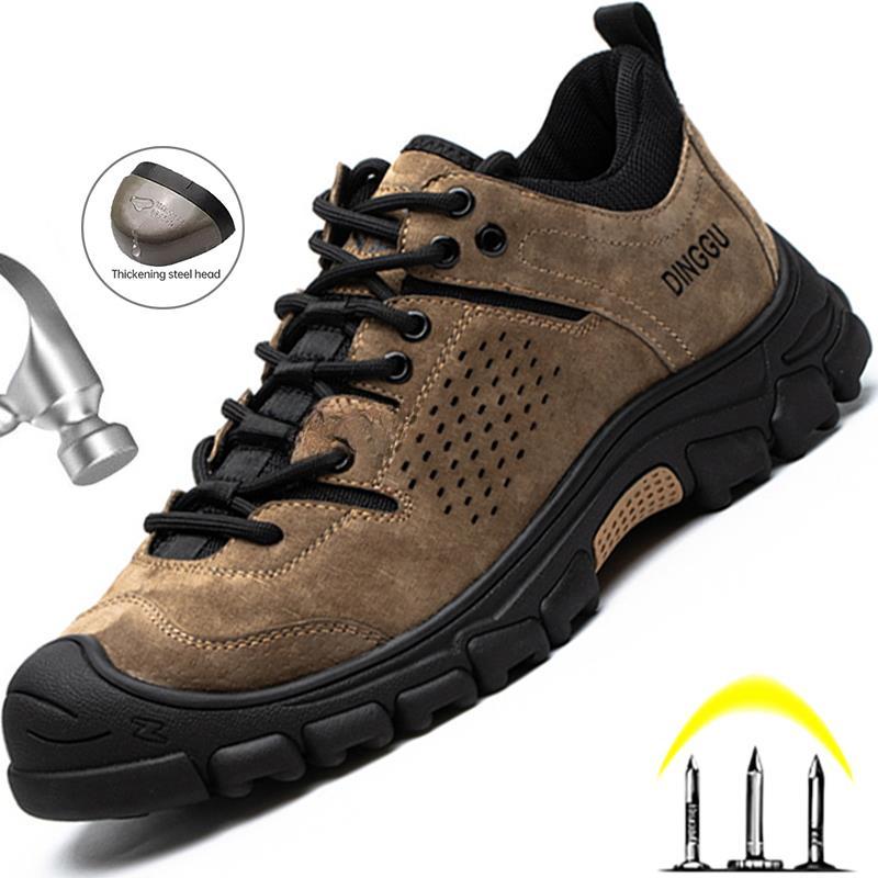 Construction Male Industrial Shoes Anti-smash Anti-puncture Work Shoes Indestructible Safety Shoes Men Steel Toe Sneakers