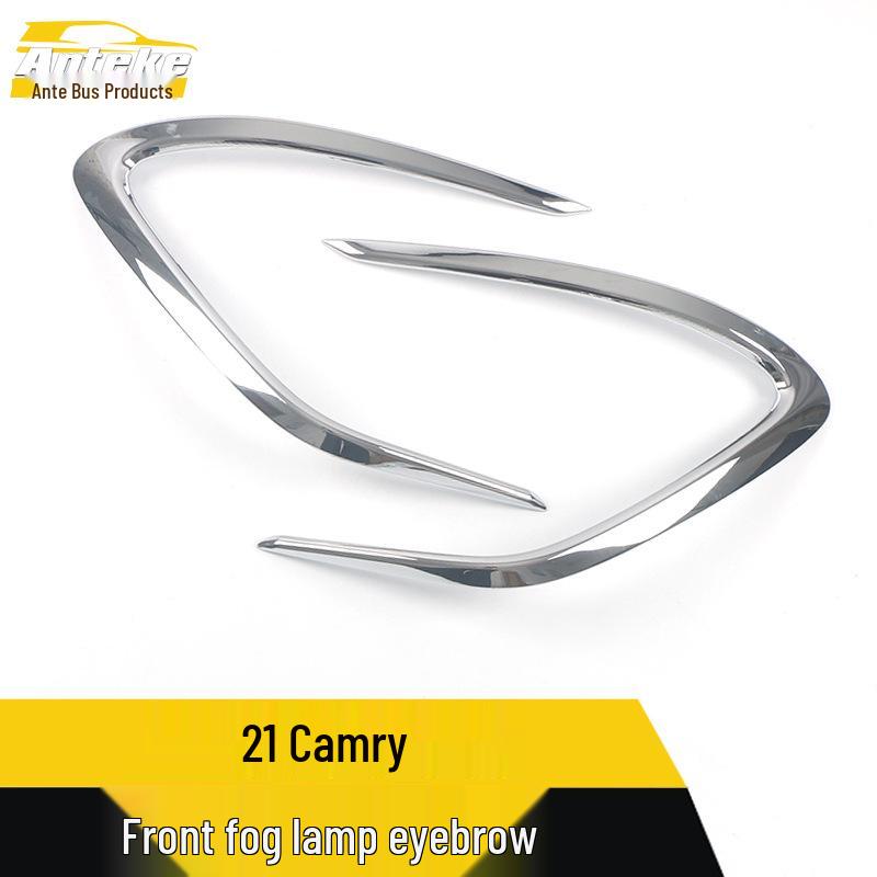 21 Camry Front Fog Light Eyebrow Trim & Lip Bumper Bright Strip