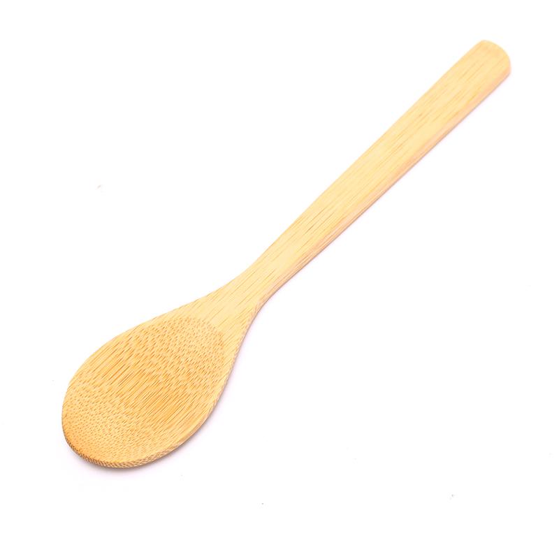 Wooden Round Bamboo Spoon Soup Tea Coffee Salt Spoon Jam Scoop Kitchen Tools