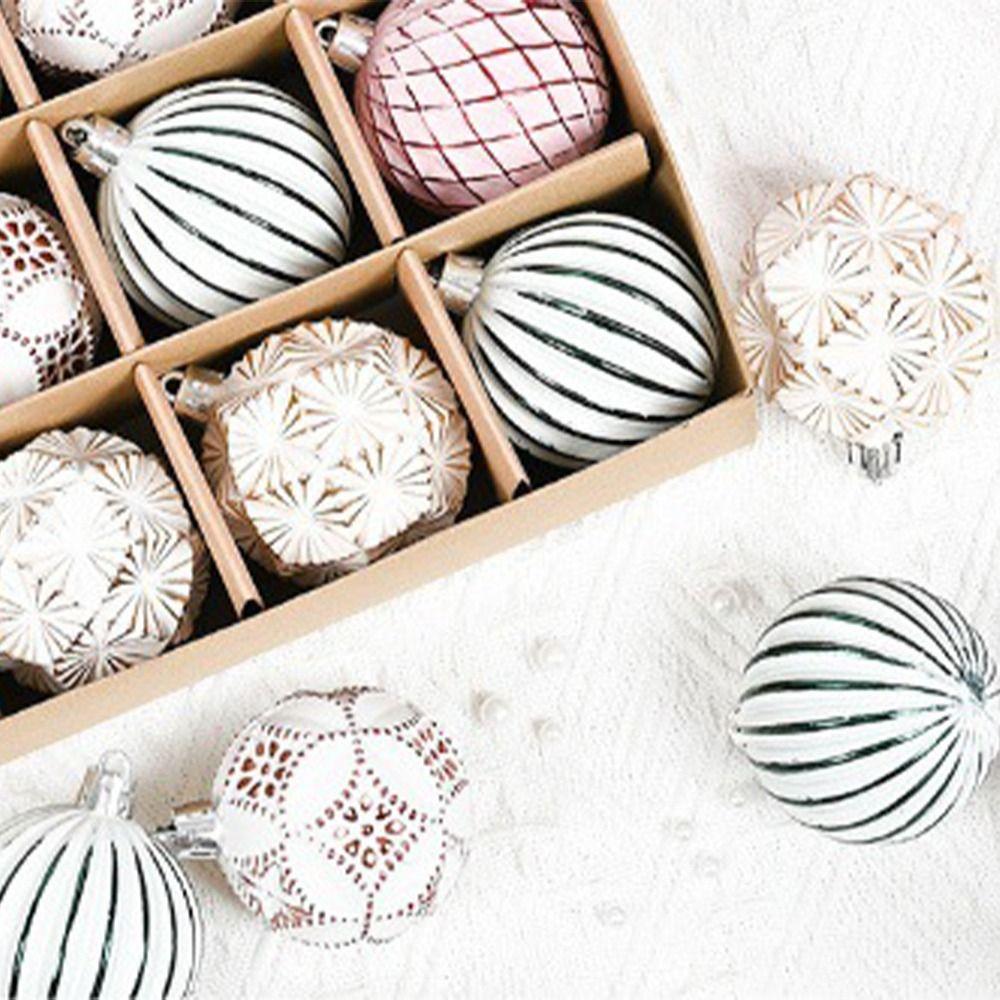 

16pcs 6cm Christmas Tree Pendant Creative Hanging Ornament DIY Supplies Christmas Ball Set Home