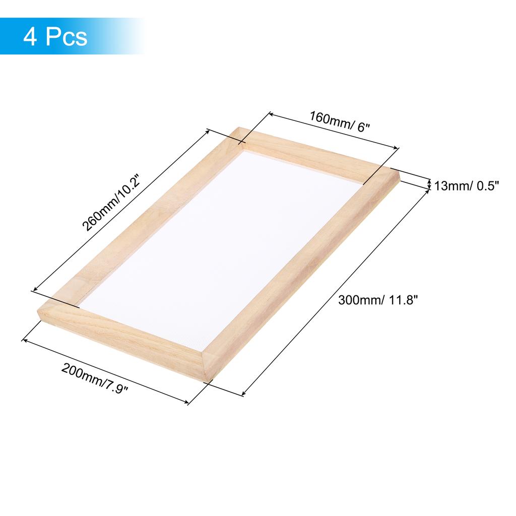 Wooden Paper Making Screen Single Paper Making Mould Deckle Papermaking Supplies Frame for Paper Making DIY Crafts Wood Color