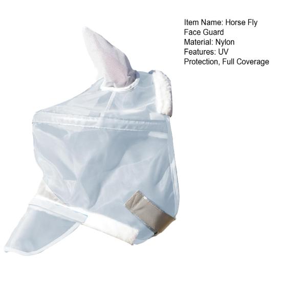 Mască de protecție facială din plasă pentru muște de cal cu protecție UV pentru urechi, acoperire completă a feței și protecție a ochilor împotriva insectelor dăunătoare