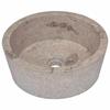 Lavabo Gris en Marbre - VIDAXL - Ø40x15 cm - Fait Main - Robuste et Facile à Nettoyer