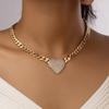 Versatile Heart Pendant Winter Necklace Female Internet Celebrity Collarbone Chain