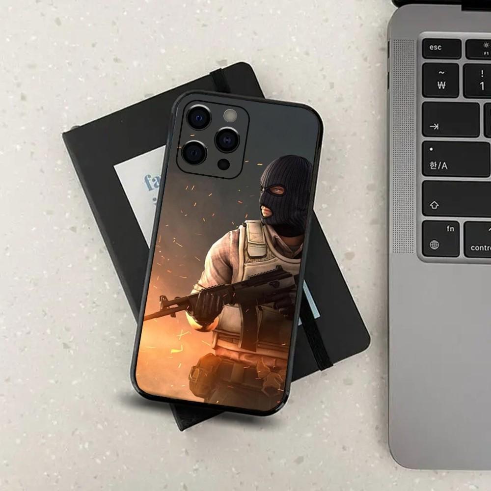 C-Counter Strike 2 CS GO Game Phone Case For Apple iPhone 15,14,13,12,11,Pro,X,XS,Max,XR,Plus,Mini Soft Black Cover