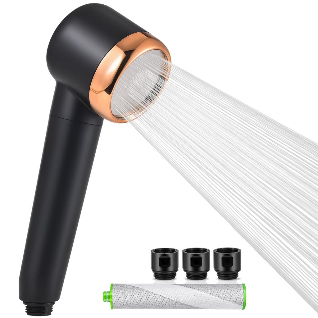 BYRISON Shower Water Purification Shower Chlorine Water High Cleaning Low Water Pressure Shower High Water Super Ultra Fine Water 3 Types of Adapters