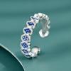 Fashion Ring Female Niche High-end Light Luxury 925 Sterling Silver Opening Ring