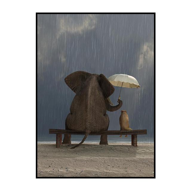 Słoń Balon Zwierzę Plakat Nordycki Styl Kreskówki Dekoracyjne Obrazy Ścienne Sztuka Wydruki Nowoczesny Dom Pokój Dekoracja Płótna Malarstwo Bez Ramy