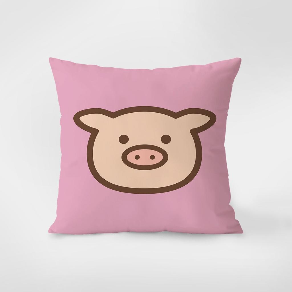 Cartoon Bear Animal Pattern Decorative Pillowcase Bedroom Living Room Square Cushion Pillowcase