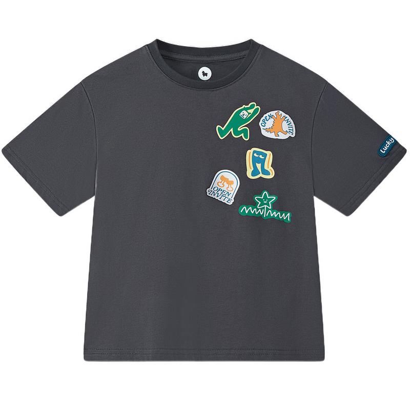 MQD Boys' Pure Cotton Cartoon Short-Sleeve T-Shirt
