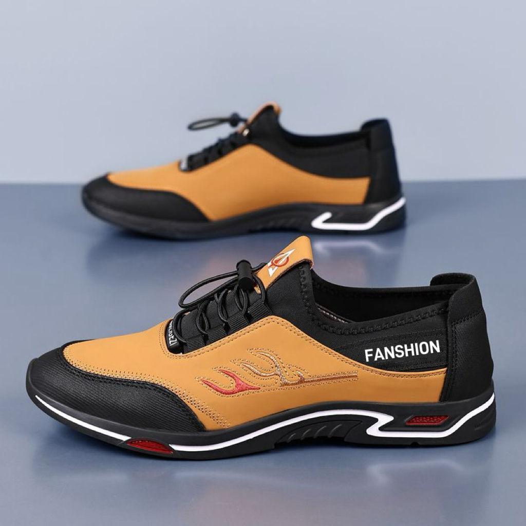 

Новая весенняя мужская обувь 2025 года, дышащая кожаная обувь, мужская обувь среднего возраста Doudou, низкая кожаная обувь, мужская универсальная повседневная обувь 39