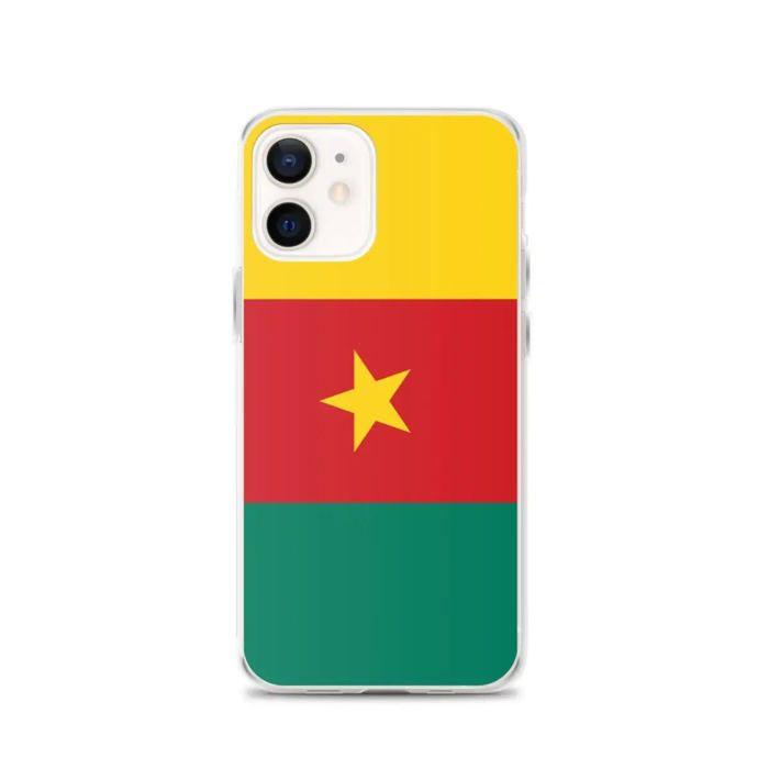 Coque iPhone 12 - PIXELFORMA - Drapeau du Cameroun - Komplett beskyttelse - Silikon souple - Vert