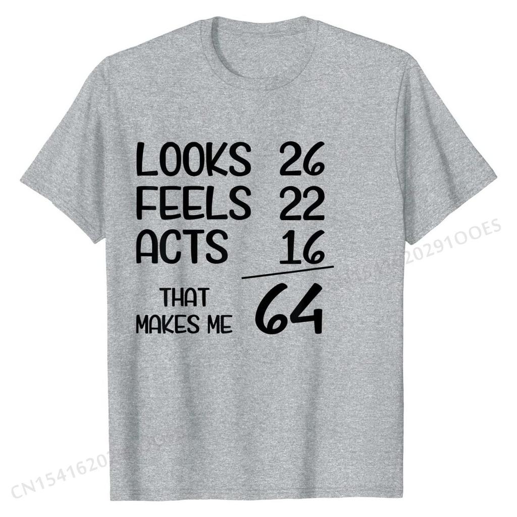 Funny 64th Birthday Gift 64 Years old Born in 1956 T-Shirt Casual Top T-shirts Tees for Men Company Cotton Summer Tshirts
