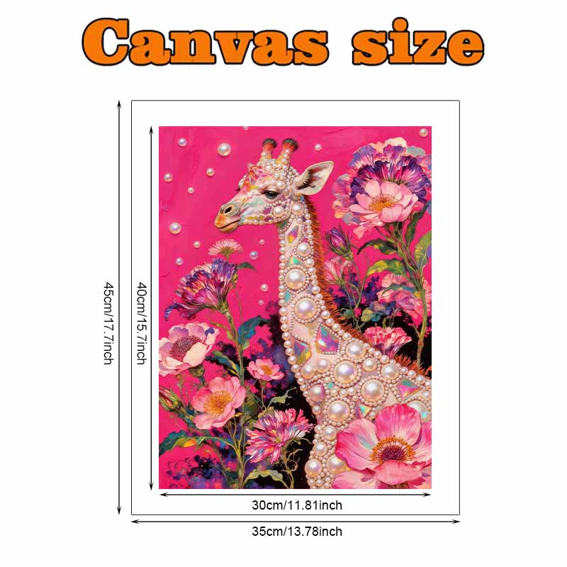 DIY Giraffe Pearl Art Painting for Home Wall Decor Pearl Gem Paintings Picture Arts Craft  for Adults/Beginners Gift Idea Home Decor Without Frame