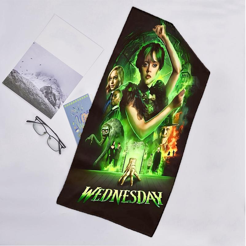 Wednesday Fashion Beach Towel: Ideal for Summer Adventures Soft, absorbent and quick drying suitable for swimming and bathing