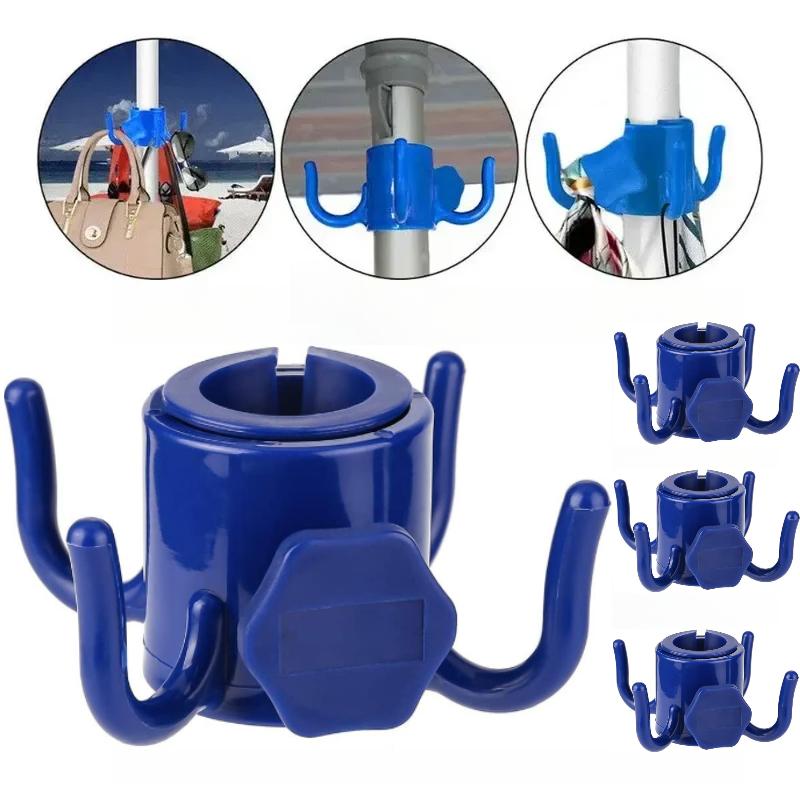 Outdoor Beach Umbrella Hooks Hanger Space-saving Useful Sun Umbrella Storage Holder Wear-resistant Versatile Four-corner Hook