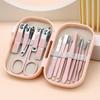 8/14/18pcs Nail Clipper Set Stainless Steel Manicure Pedicure Kit Portable Travel Case Earpick Nail File Foot Care Tool
