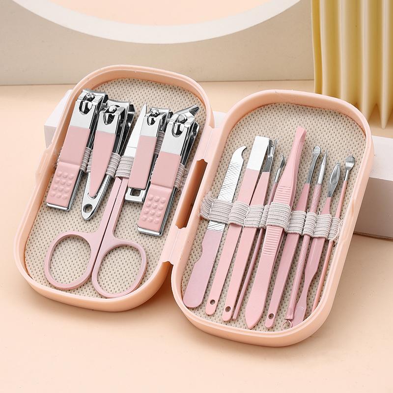 8/14/18pcs Nail Clipper Set Stainless Steel Manicure Pedicure Kit Portable Travel Case Earpick Nail File Foot Care Tool