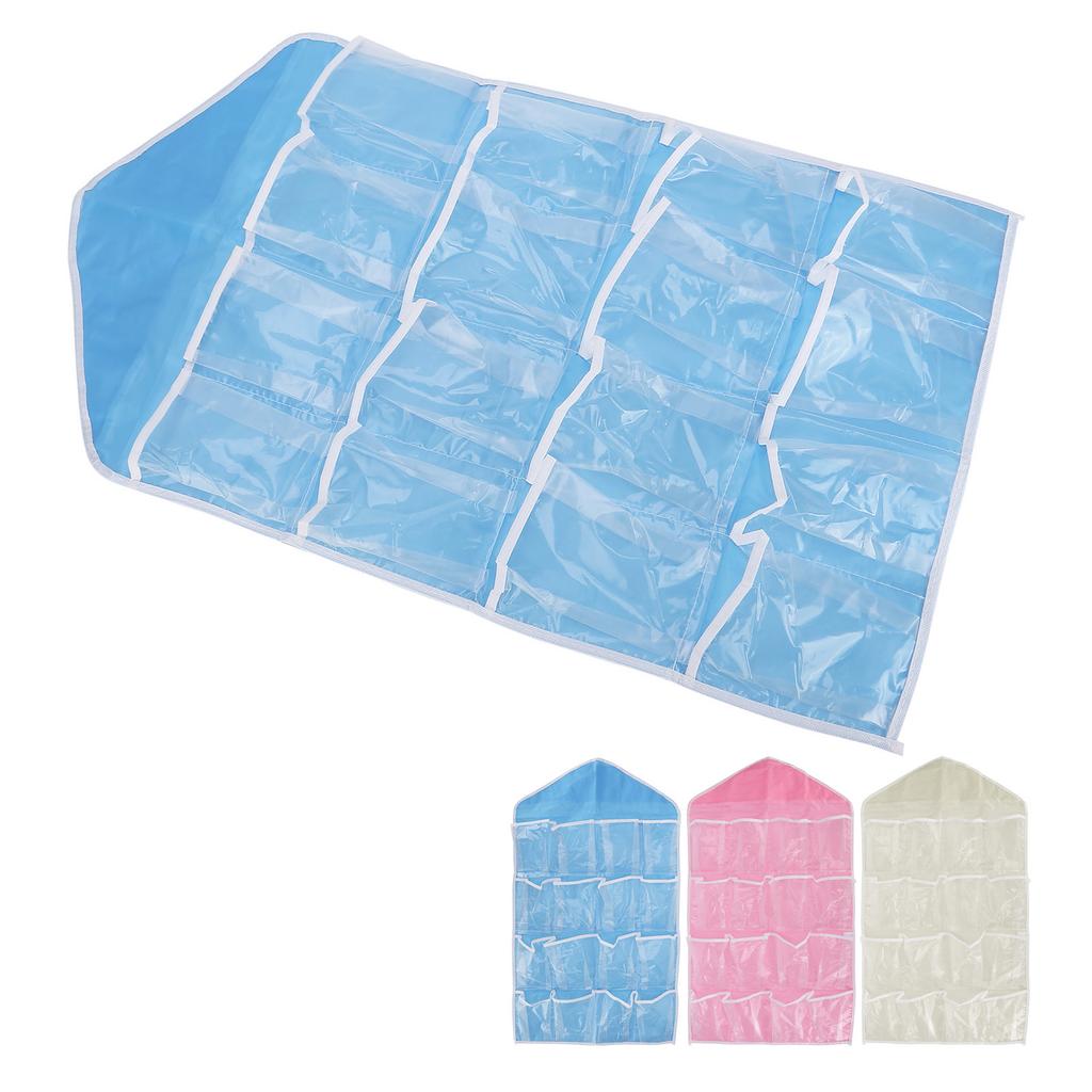 Door Storage Bag Save Space Underwear Hanging Organizer Good Load Bearing Transparent for Living Room for Kitchen for Bedroom