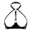 Damen Sexy Kunstledergeschirr Dessous Brustgeschirr Bralette