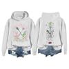Women's Fashionable Daily Versatile Casual Hooded Sweatshirt, Daily Long Sleeved Patch Top Sweatshirt