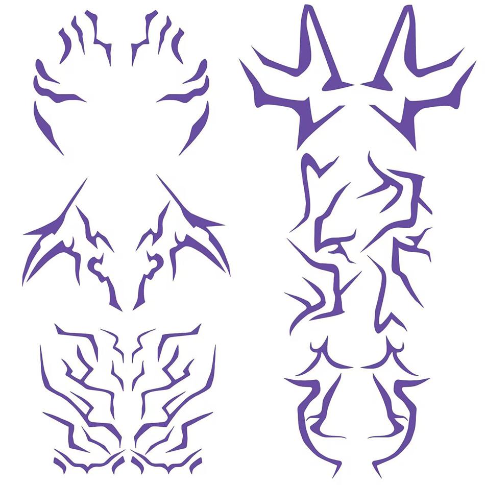 

Тимчасові татуювання K-Pop Мисливці на Демонів - Набір Румі та Джину для Косплею та Хелловіну | Дизайни HUNTR/X та Saja Boys