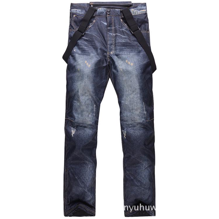 Men's Winter Thickened Denim Ski & Snowboard Pants