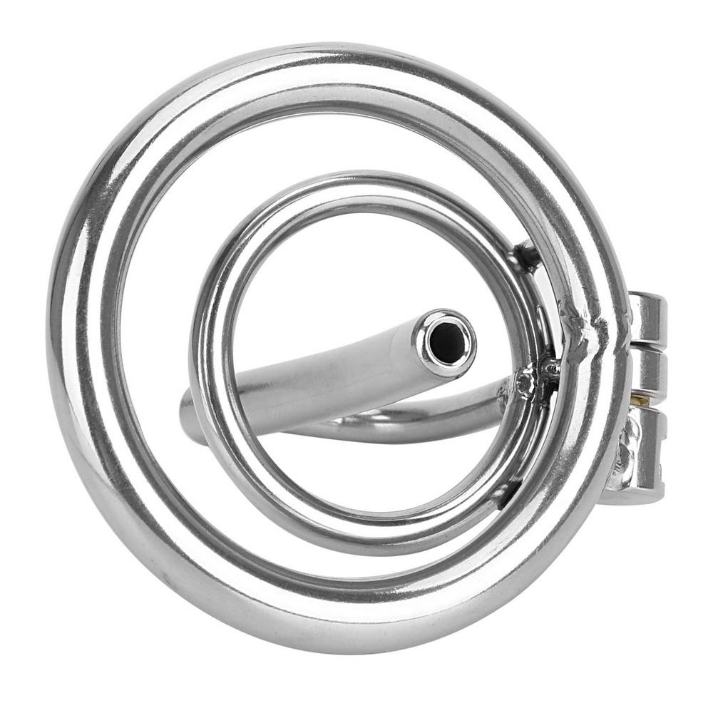 JIUAI Stainless Steel Urethral Sounding Two Penis Rings for Men Cock Plug Delay Lock Chastity Cage Medical Sex Toy Male Masturbator