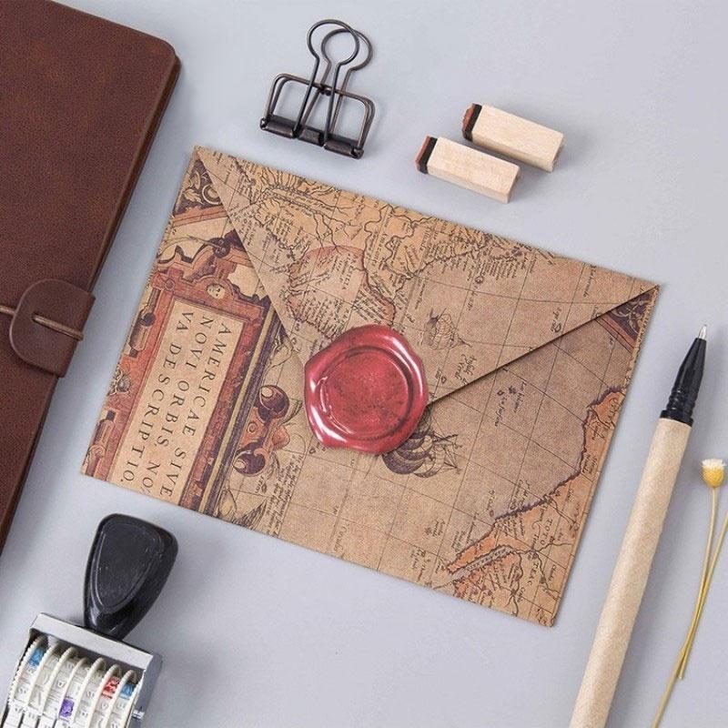 45 Pcs/box Vintage Wax Seal Stamps Paper Sticker Decoration DIY Diary Scrapbooking Sticker LS