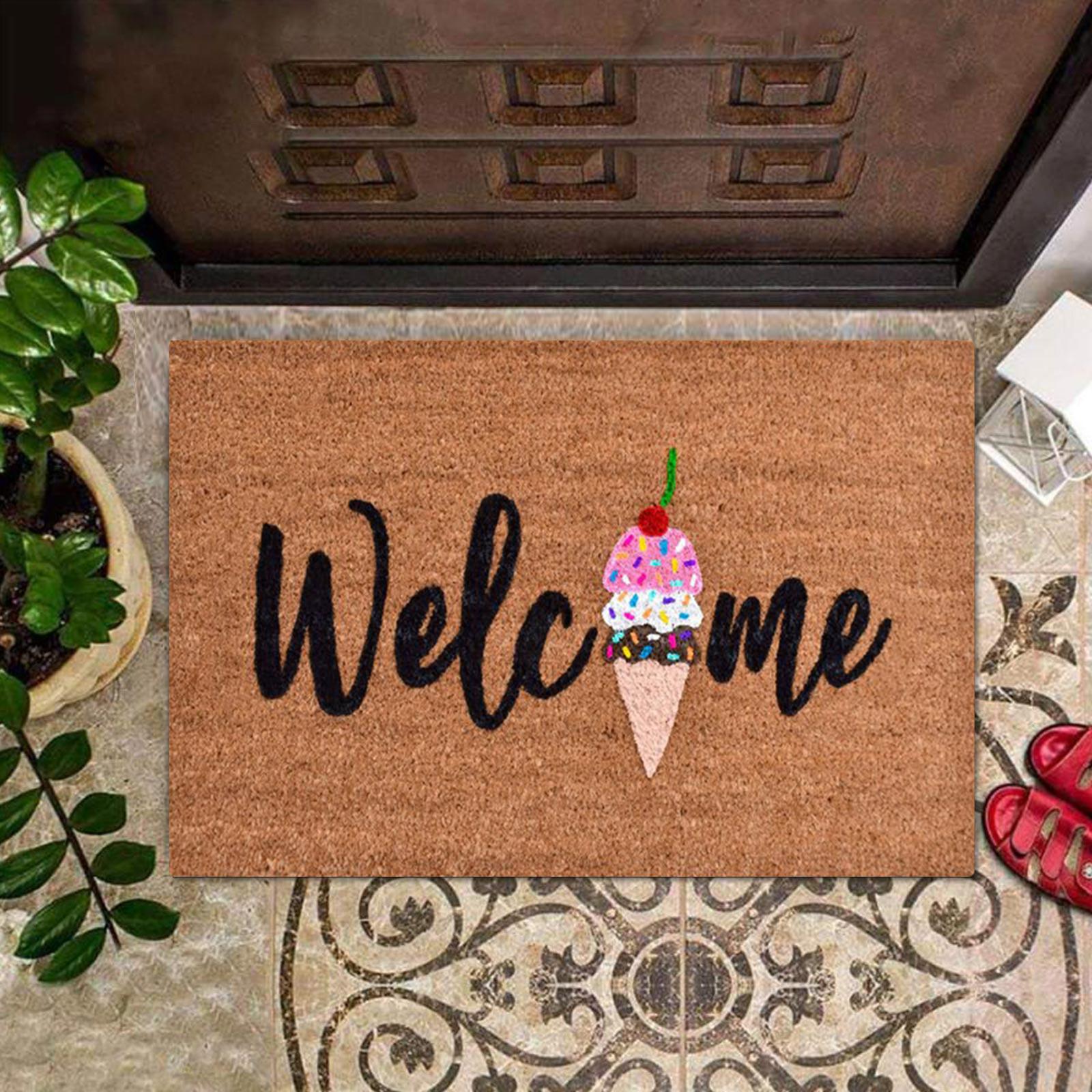 Summer Welcome Sign Sunshine Doormat Funny Cute Doormat Door Mat Welcome Friends Doormat Funny Doormat Home Door Fall Blankets One Size
