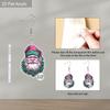 2D Flat 1Pair Christmas Festival Cartoon Painting Earring Claus for Christmas Jewelry for Women Female