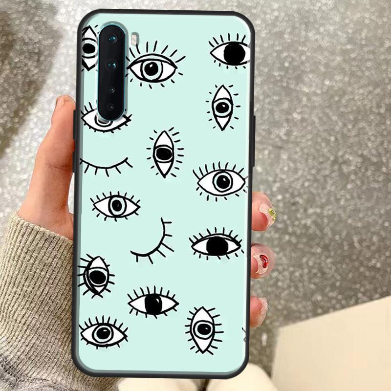 Eye Illustration Case For OnePlus 15R 13R 13T 12R 10T 15 13 12 11 10 9 Pro Nord 5 CE 4 3 2 Lite N20 N30 Coque